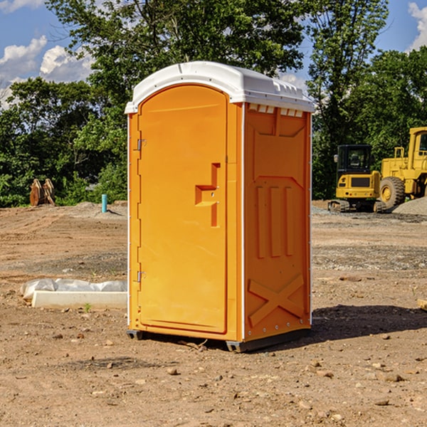 how often are the portable toilets cleaned and serviced during a rental period in Booneville